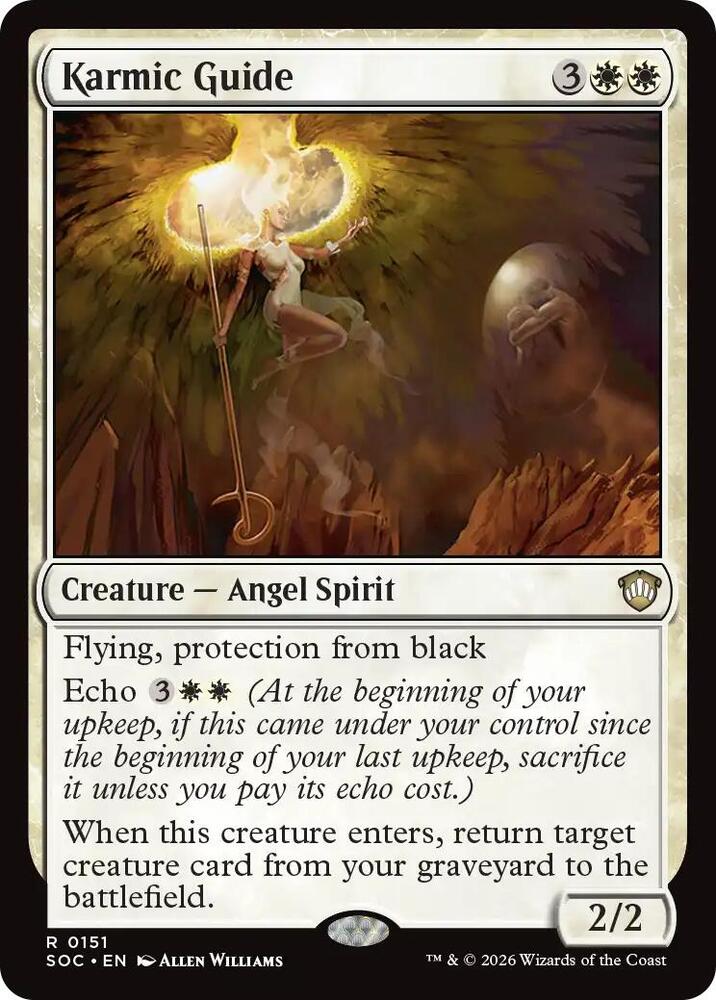 Karmic Guide 151 card from Commander: Secrets of Strixhaven