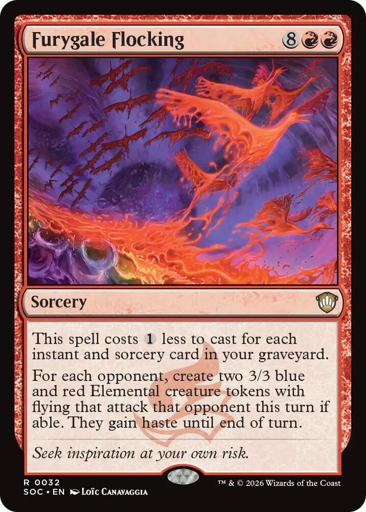 Furygale Flocking 32 card from Commander: Secrets of Strixhaven