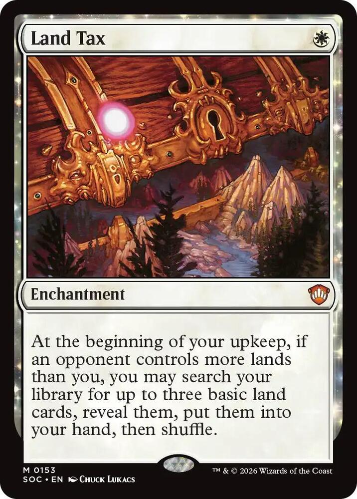 Land Tax 153 card from Commander: Secrets of Strixhaven