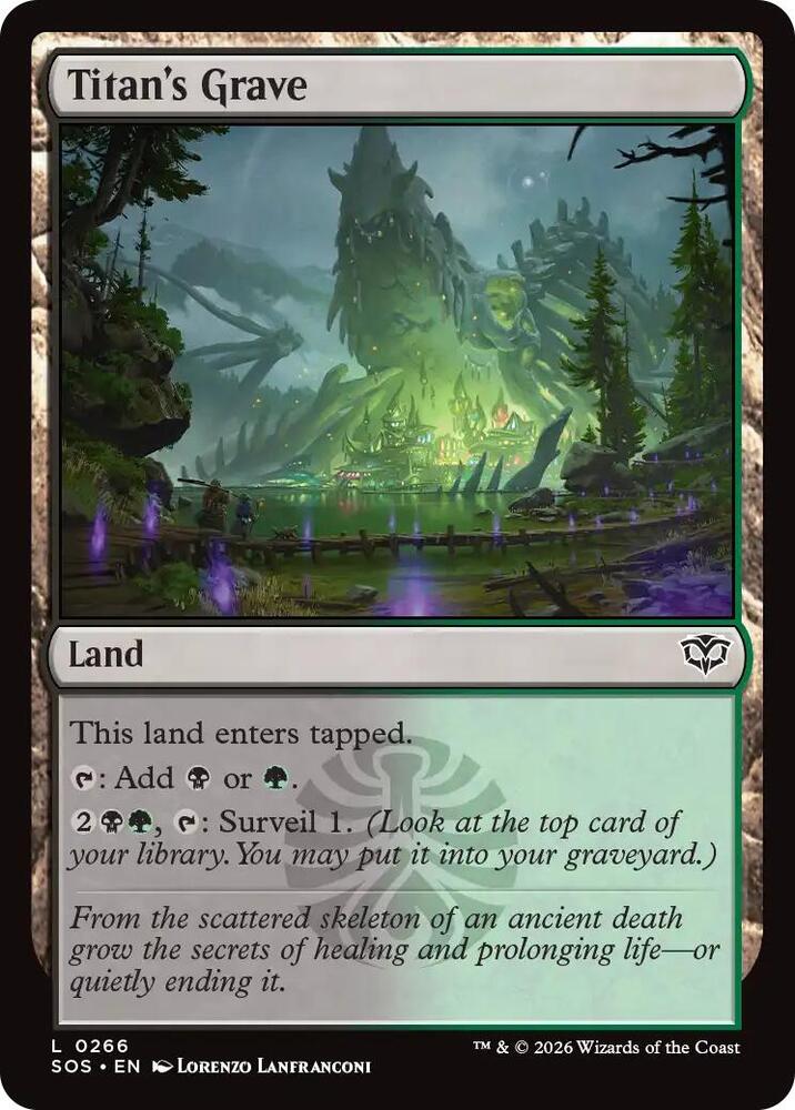 Titan's Grave 266 card from Secrets of Strixhaven