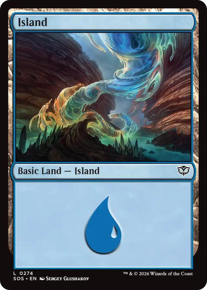 Island 274 card from Secrets of Strixhaven