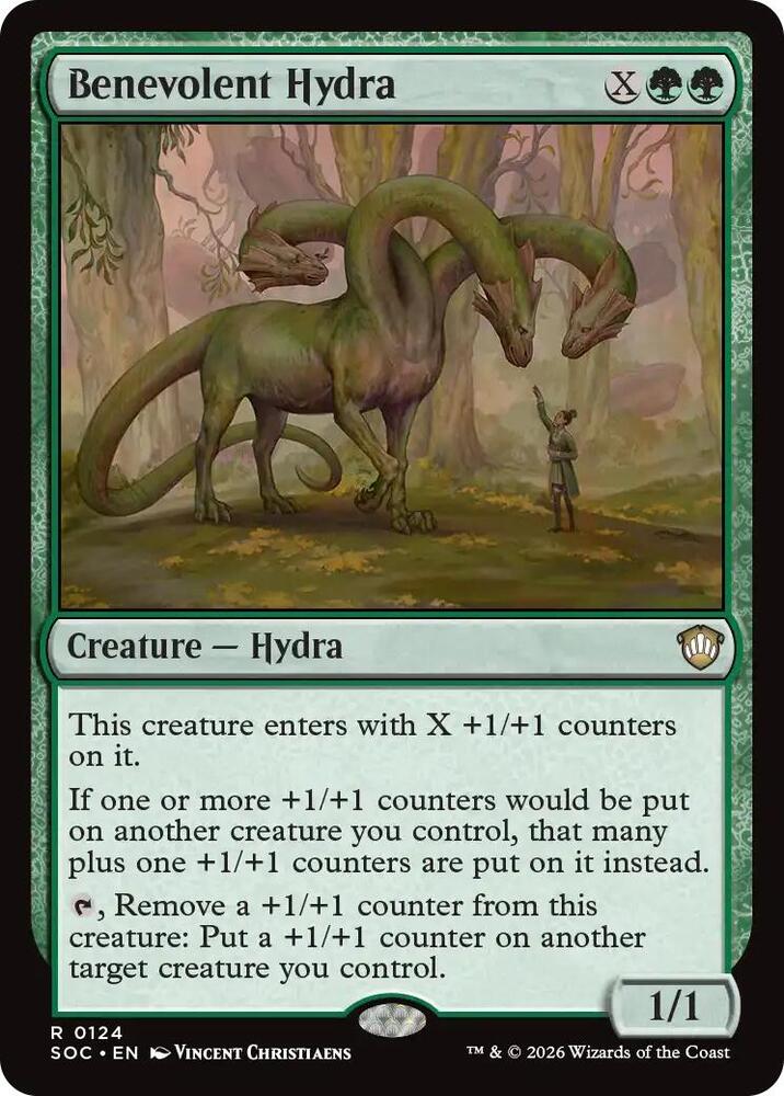 Benevolent Hydra 124 card from Commander: Secrets of Strixhaven