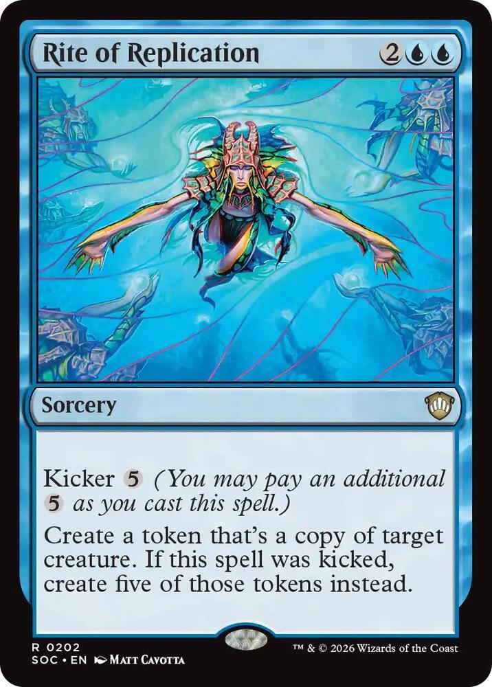 Rite of Replication 202 card from Commander: Secrets of Strixhaven