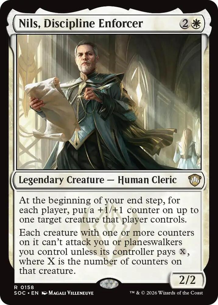 Nils, Discipline Enforcer 158 card from Commander: Secrets of Strixhaven