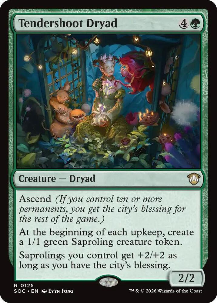 Tendershoot Dryad 125 card from Commander: Secrets of Strixhaven