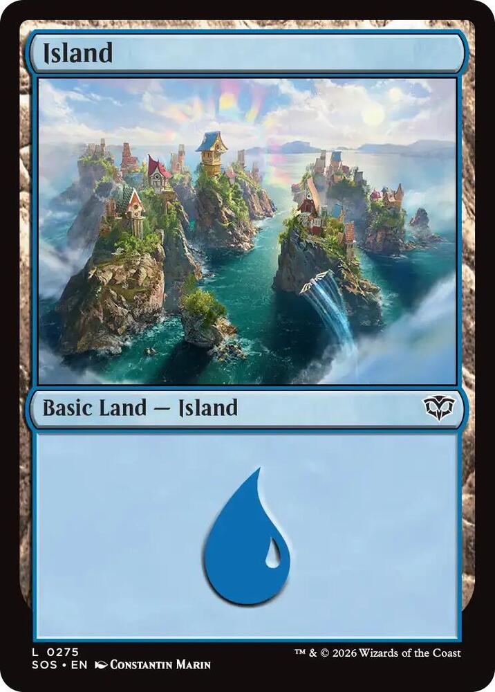 Island 275 card from Secrets of Strixhaven