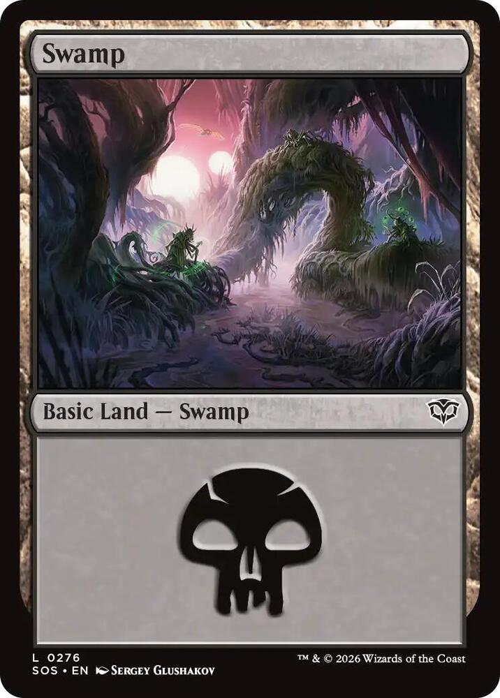Swamp 276 card from Secrets of Strixhaven