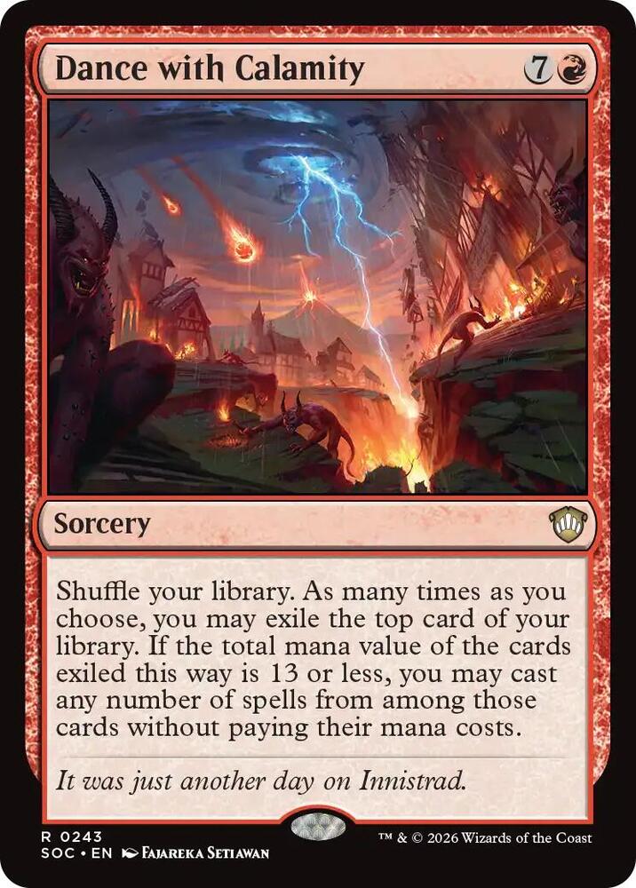 Dance with Calamity 243 card from Commander: Secrets of Strixhaven