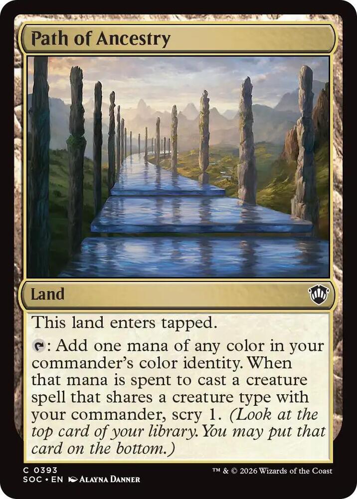 Path of Ancestry 393 card from Commander: Secrets of Strixhaven