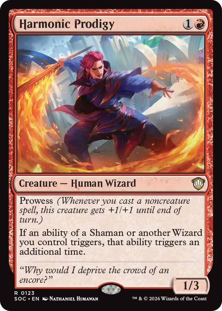 Harmonic Prodigy 123 card from Commander: Secrets of Strixhaven