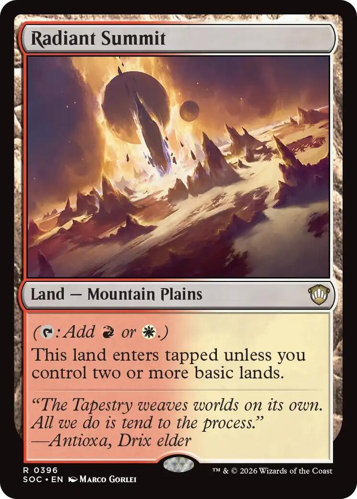 Radiant Summit 396 card from Commander: Secrets of Strixhaven