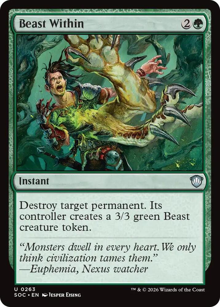 Beast Within 263 card from Commander: Secrets of Strixhaven