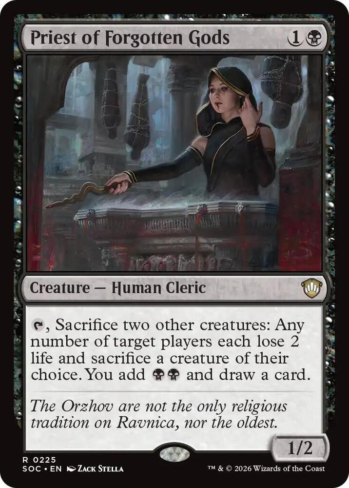 Priest of Forgotten Gods 225 card from Commander: Secrets of Strixhaven