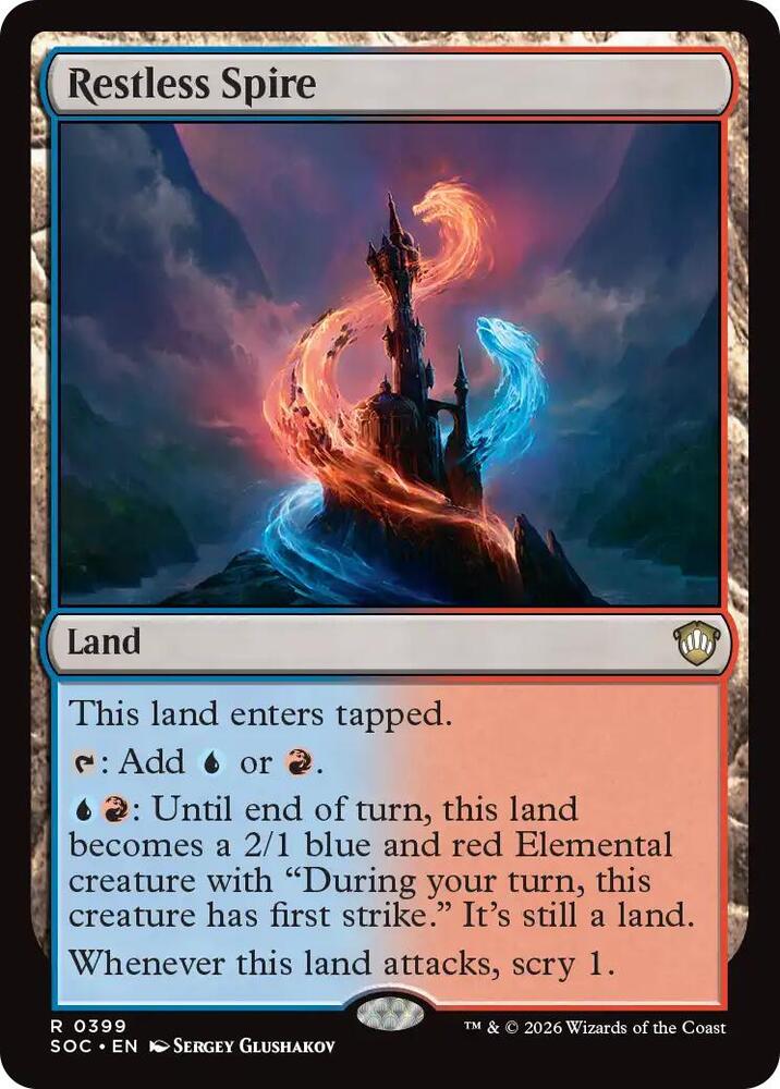 Restless Spire 399 card from Commander: Secrets of Strixhaven