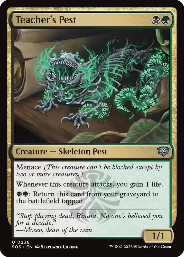 Teacher's Pest 238 card from Secrets of Strixhaven