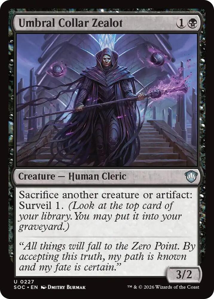 Umbral Collar Zealot 227 card from Commander: Secrets of Strixhaven