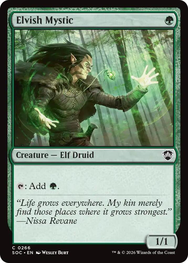 Elvish Mystic 266 card from Commander: Secrets of Strixhaven