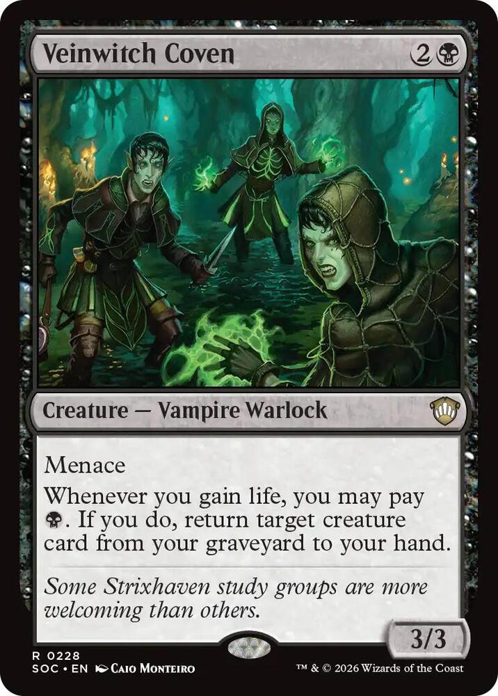 Veinwitch Coven 228 card from Commander: Secrets of Strixhaven