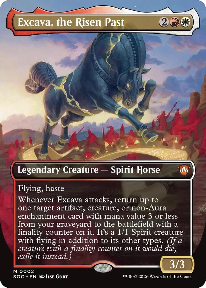 Excava, the Risen Past (Borderless) 2 card from Commander: Secrets of Strixhaven