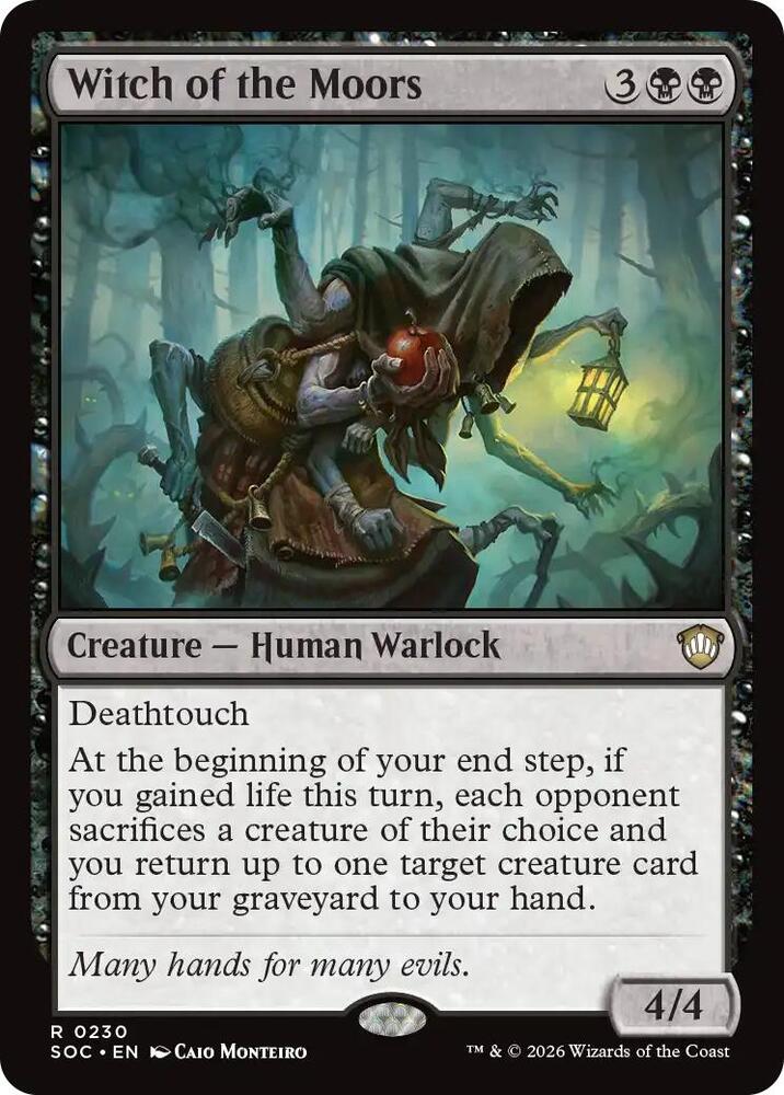 Witch of the Moors 230 card from Commander: Secrets of Strixhaven