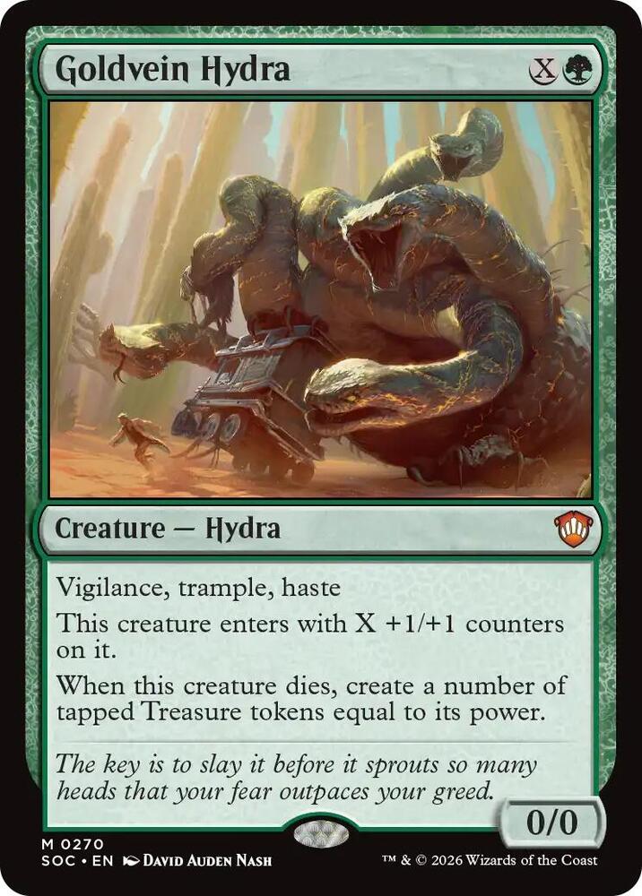 Goldvein Hydra 270 card from Commander: Secrets of Strixhaven