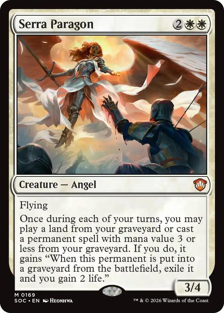 Serra Paragon 169 card from Commander: Secrets of Strixhaven
