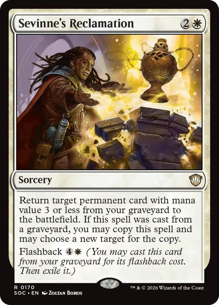 Sevinne's Reclamation 170 card from Commander: Secrets of Strixhaven