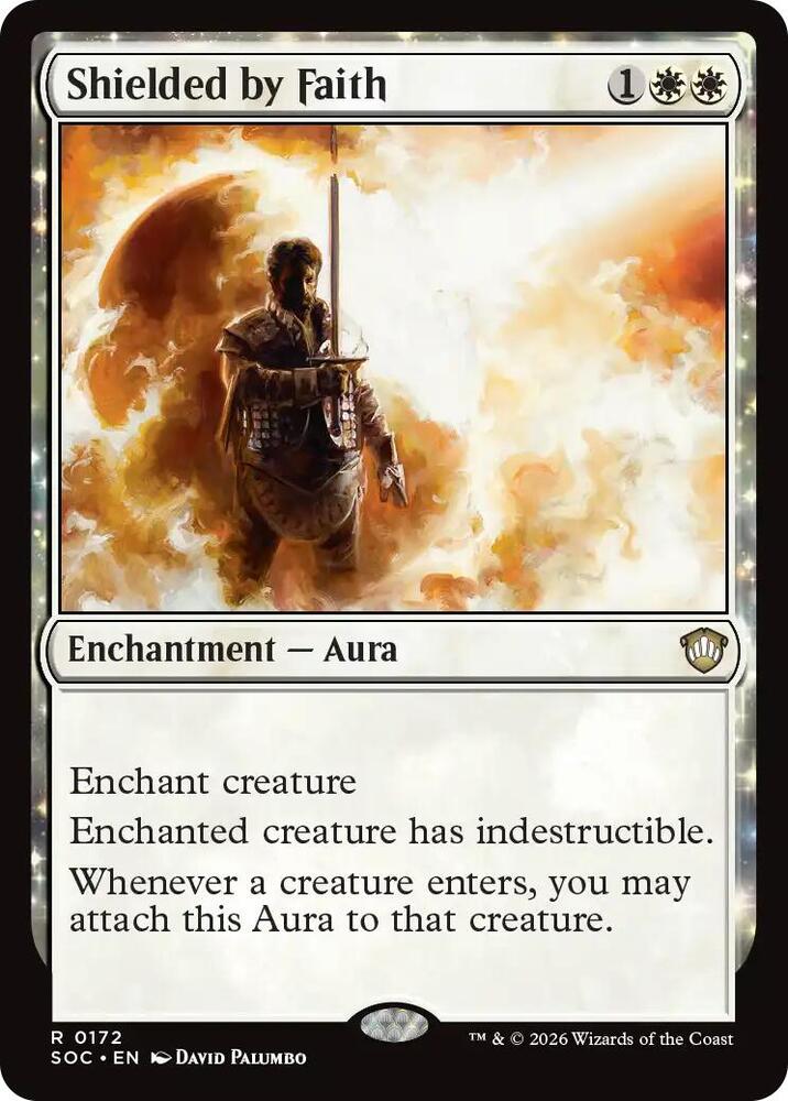 Shielded by Faith 172 card from Commander: Secrets of Strixhaven