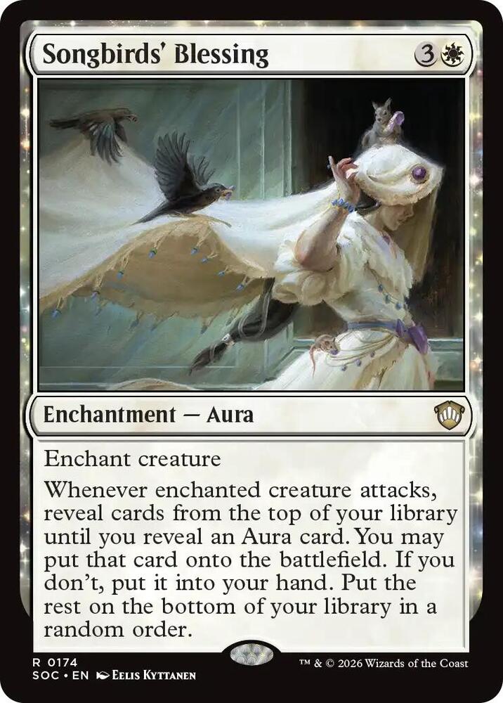 Songbirds' Blessing 174 card from Commander: Secrets of Strixhaven