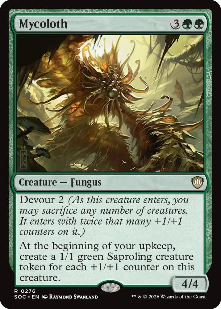 Mycoloth 276 card from Commander: Secrets of Strixhaven