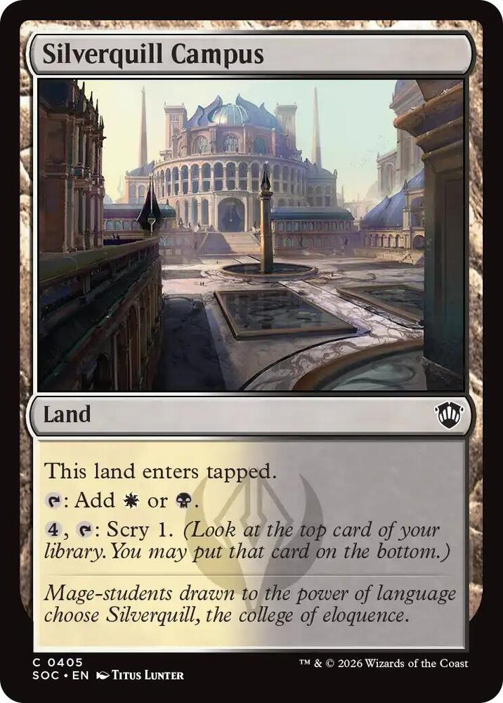 Silverquill Campus 405 card from Commander: Secrets of Strixhaven