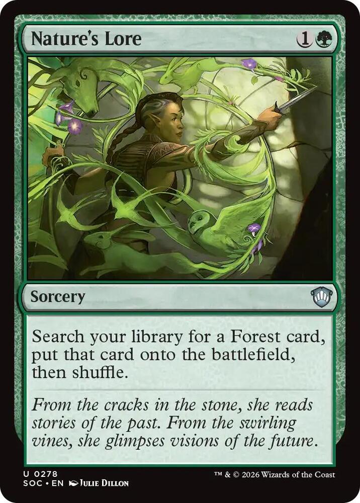 Nature's Lore 278 card from Commander: Secrets of Strixhaven