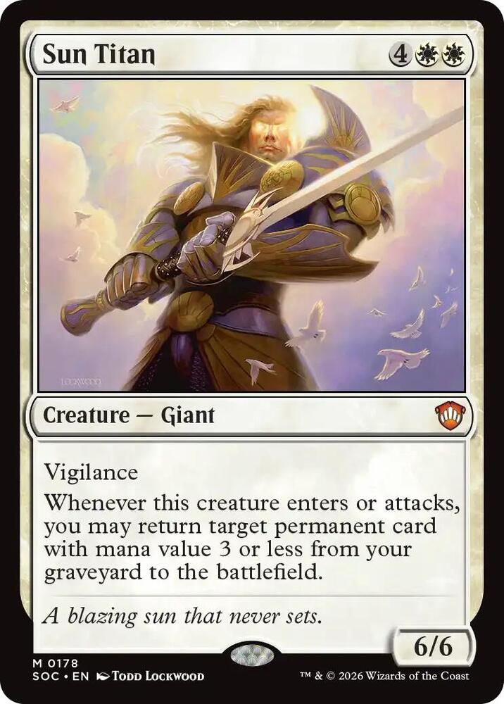 Sun Titan 178 card from Commander: Secrets of Strixhaven