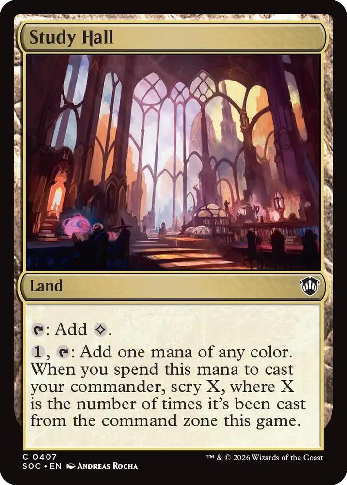 Study Hall 407 card from Commander: Secrets of Strixhaven