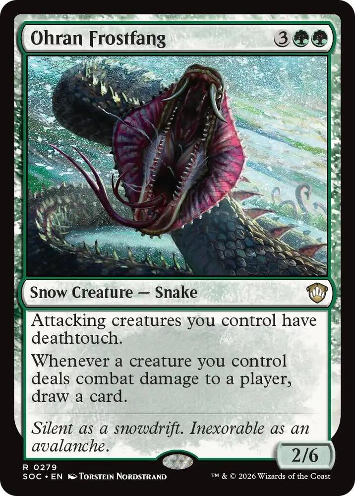 Ohran Frostfang 279 card from Commander: Secrets of Strixhaven