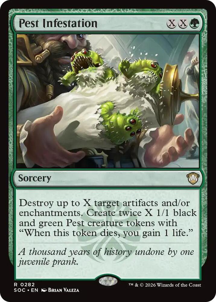 Pest Infestation 282 card from Commander: Secrets of Strixhaven