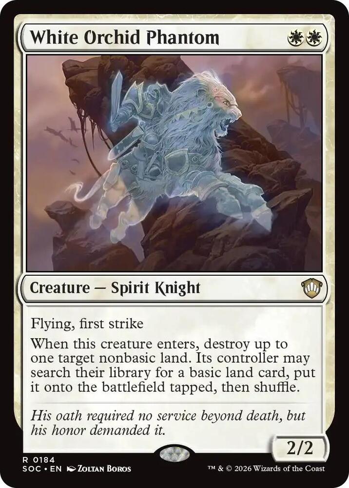 White Orchid Phantom 184 card from Commander: Secrets of Strixhaven