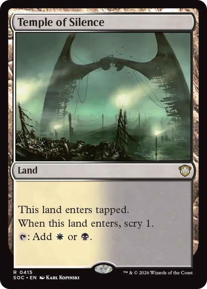 Temple of Silence 415 card from Commander: Secrets of Strixhaven