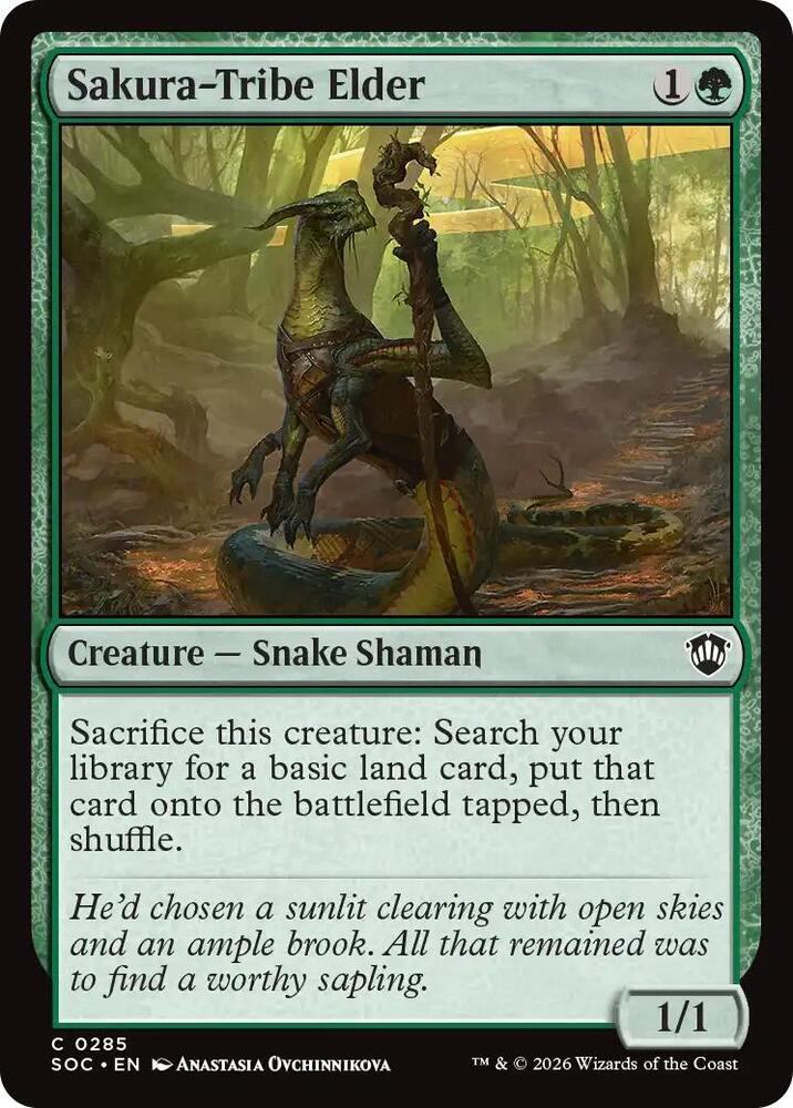 Sakura-Tribe Elder 285 card from Commander: Secrets of Strixhaven