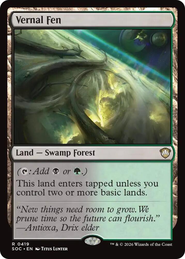 Vernal Fen 419 card from Commander: Secrets of Strixhaven
