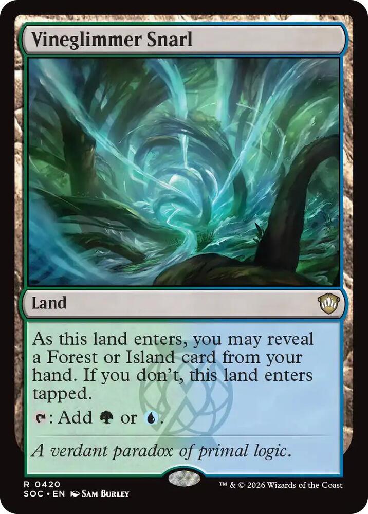 Vineglimmer Snarl 420 card from Commander: Secrets of Strixhaven