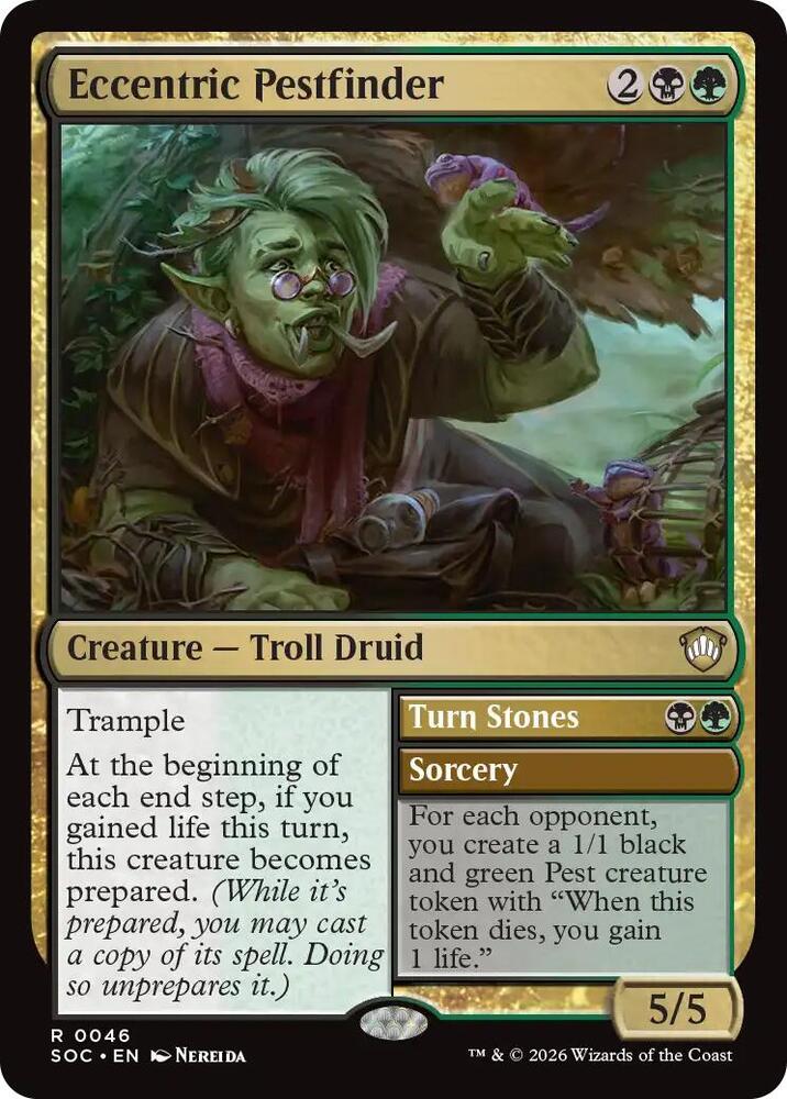 Eccentric Pestfinder 46 card from Commander: Secrets of Strixhaven