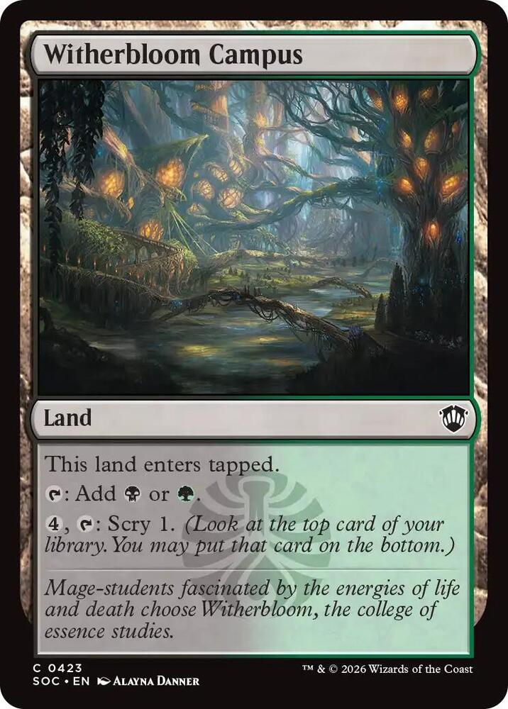 Witherbloom Campus 423 card from Commander: Secrets of Strixhaven