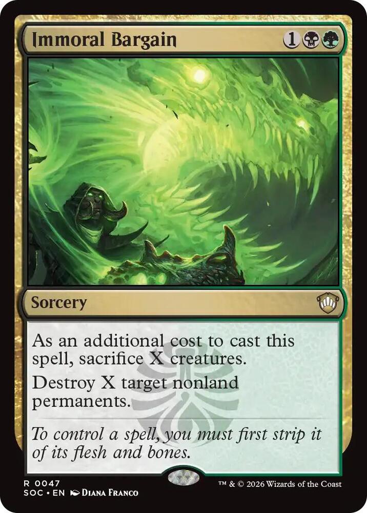Immoral Bargain 47 card from Commander: Secrets of Strixhaven