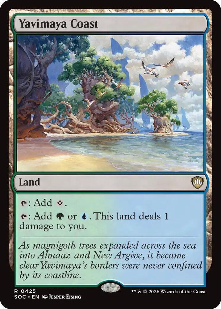 Yavimaya Coast 425 card from Commander: Secrets of Strixhaven