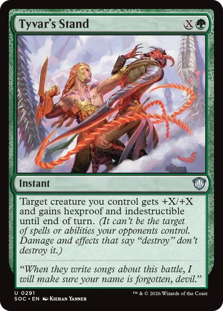 Tyvar's Stand 291 card from Commander: Secrets of Strixhaven