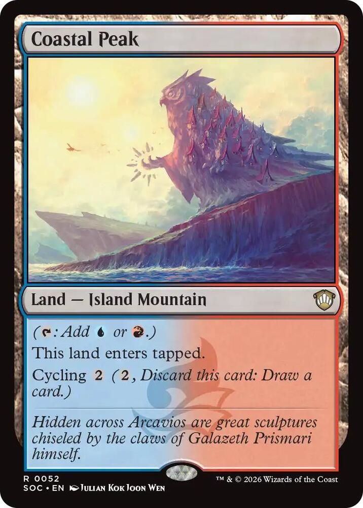 Coastal Peak 52 card from Commander: Secrets of Strixhaven