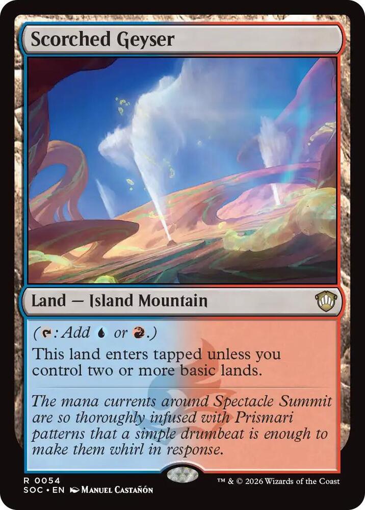 Scorched Geyser 54 card from Commander: Secrets of Strixhaven