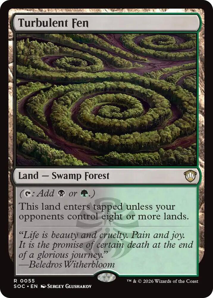 Turbulent Fen 55 card from Commander: Secrets of Strixhaven