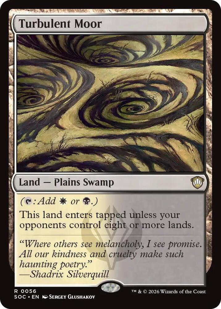 Turbulent Moor 56 card from Commander: Secrets of Strixhaven